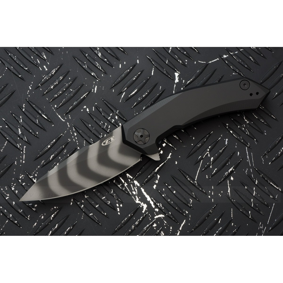 มีดพับ Zero Tolerance 0095TS Flipper Knife Black DLC Ti (3.6" Tiger Stripe),ZT0095TS *SPRINT RUN*