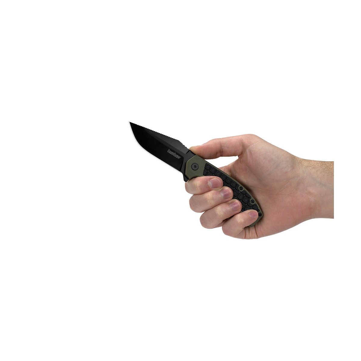 มีดพับ Kershaw Faultline Liner Lock Knife Green/Black GFN (3" Black),8760