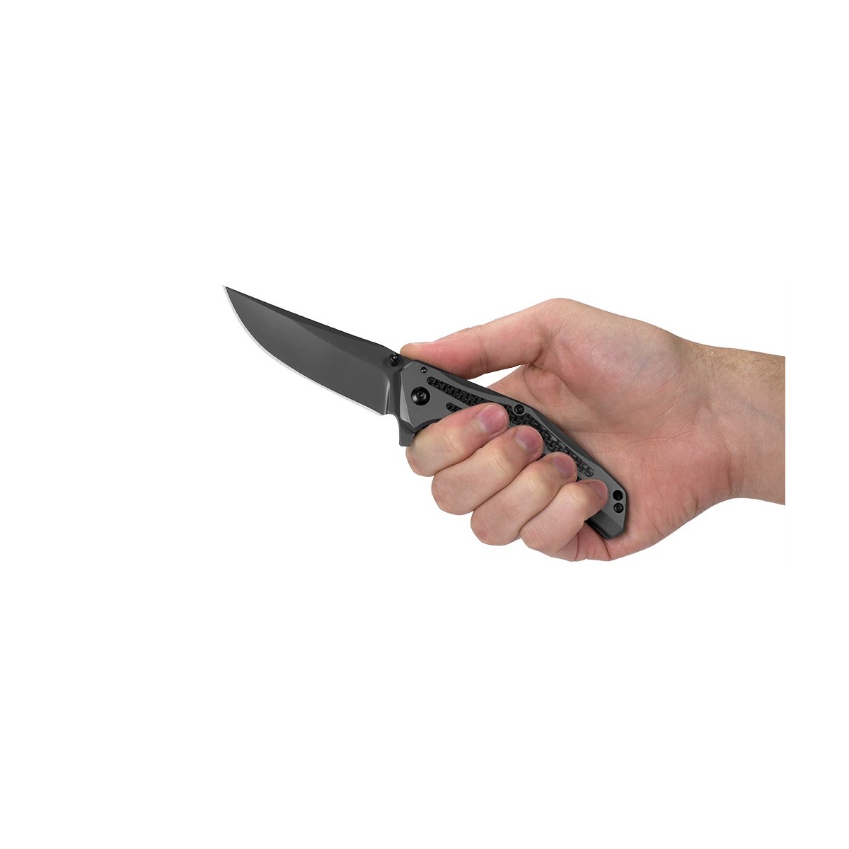 มีดพับ Kershaw Duojet A/O Frame Lock Knife Gray SS/Carbon Fiber (3.25" Gray),8300