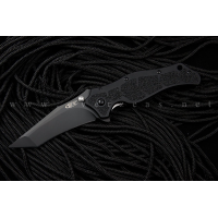 Zero Tolerance Model 0400 Assisted 3-3/4" S30V Plain Tanto Blade, Black Aluminum Handles