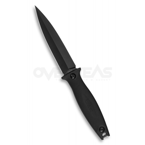 มีดใบตาย มีดห้อยคอ Kershaw Secret Agent Boot Knife Fixed Blade (8Cr13Mov 3.5" Black Plain),4007