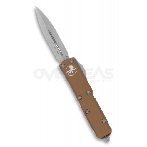 Microtech UTX-85 D/E OTF Automatic Knife CC Tan (CTS-204P 3.125" Stonewash),232-10TA