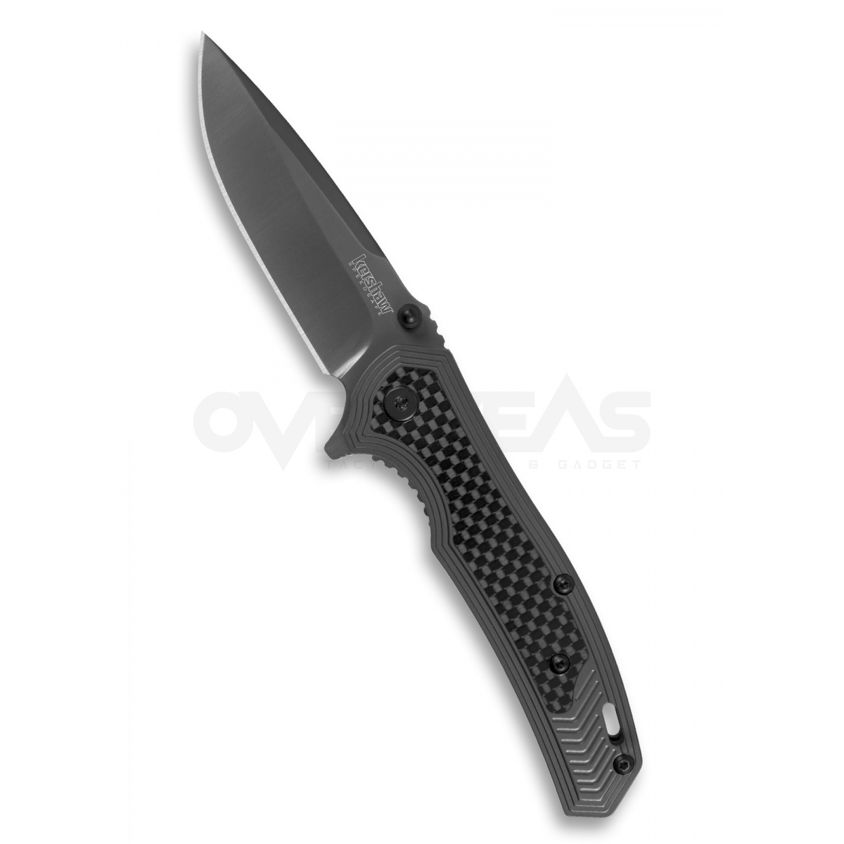 Kershaw Fringe A/O Frame Lock Knife Gray SS/Carbon Fiber (3" Gray),8310