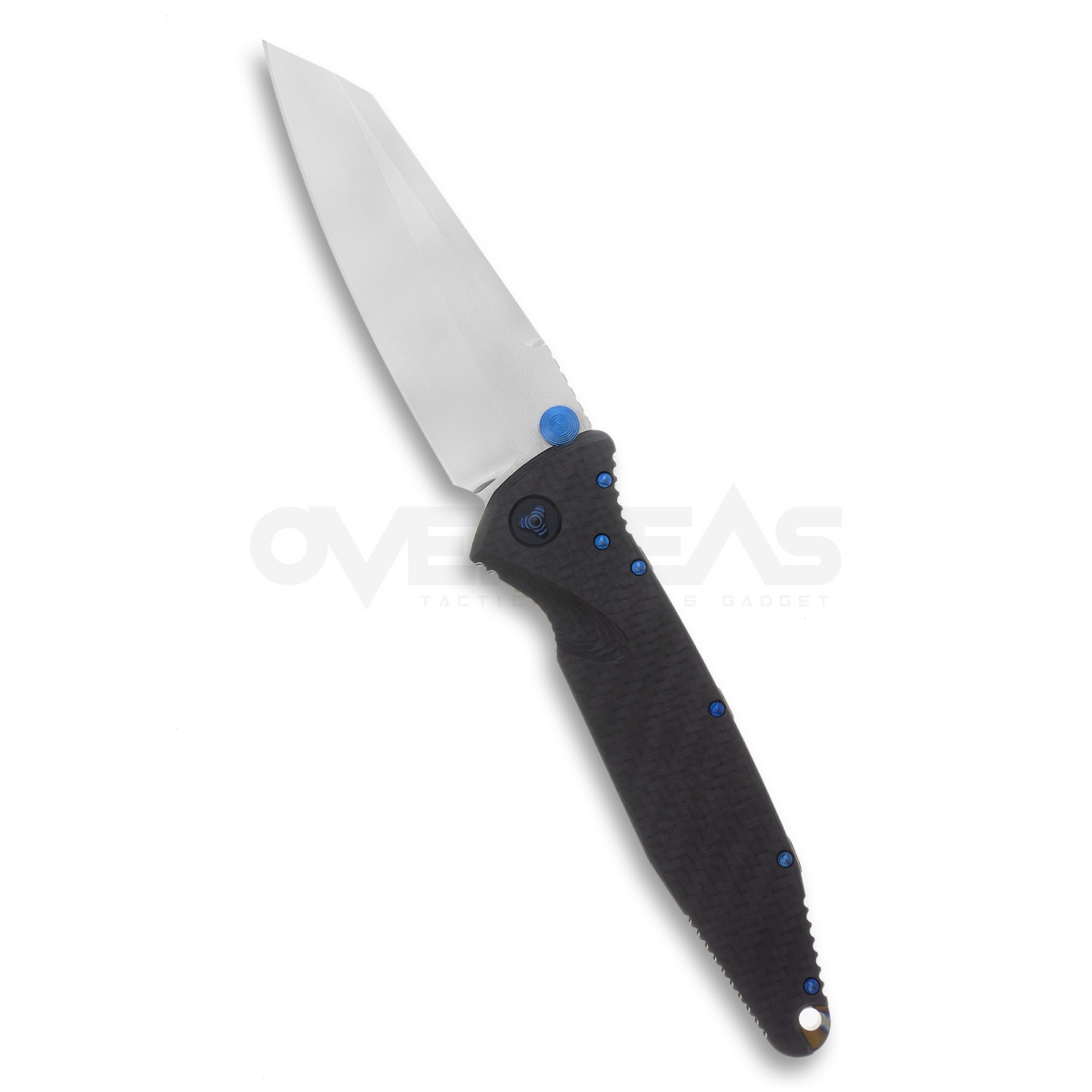 Marfione Socom Warhound Carbon Fiber Flamed Backspacer Blue Titanium HW (CTS-204P Hand Satin),508-MCK WAR CFSWBL