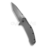 มีดพับ Kershaw Link Tanto Knife Gray Aluminum (420HC 3.25" BlackWash),1776TGRYBW