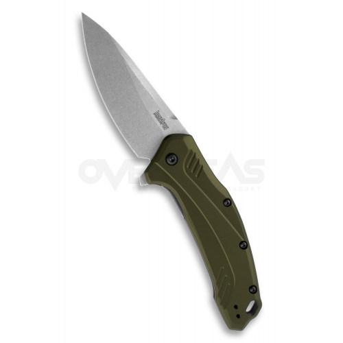 Kershaw Link Drop Point Knife OD Aluminum (CPM-210CV 3.25" Stonewash),1776OLSW