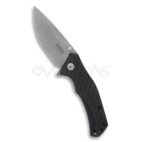 Kershaw Knockout Assisted Opening Knife Carbon Fiber (M390 3.25" Stonewash ),1870CFM390 *SPRINT RUN*