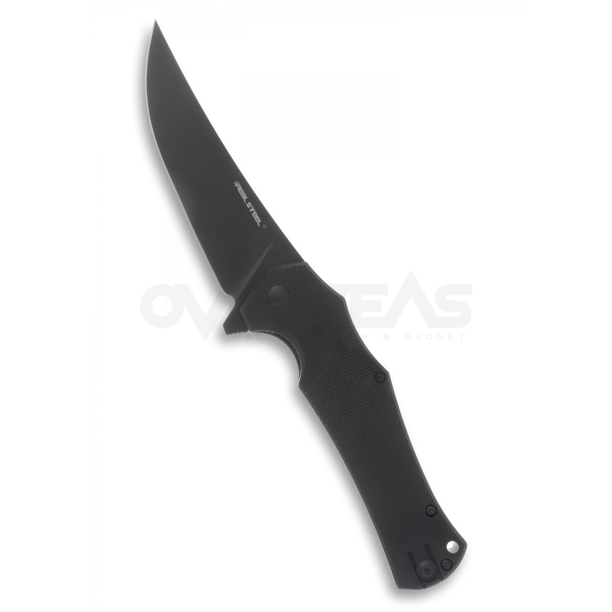 Real Steel Archangel Chad Los Banos Design Micarta Handle (D2 3.9" Black),7252