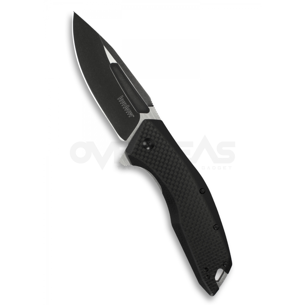 Kershaw Flourish Assisted Opening Knife Carbon Fiber/G-10 (8Cr13Mov 3.5" BlackWash),3935