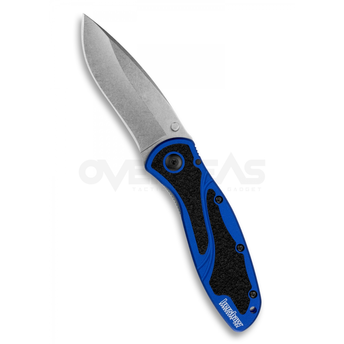Kershaw Blur Assisted Opening Knife Navy Blue (Sandvik 14C28N 3.375" Stonewash),1670NBSW