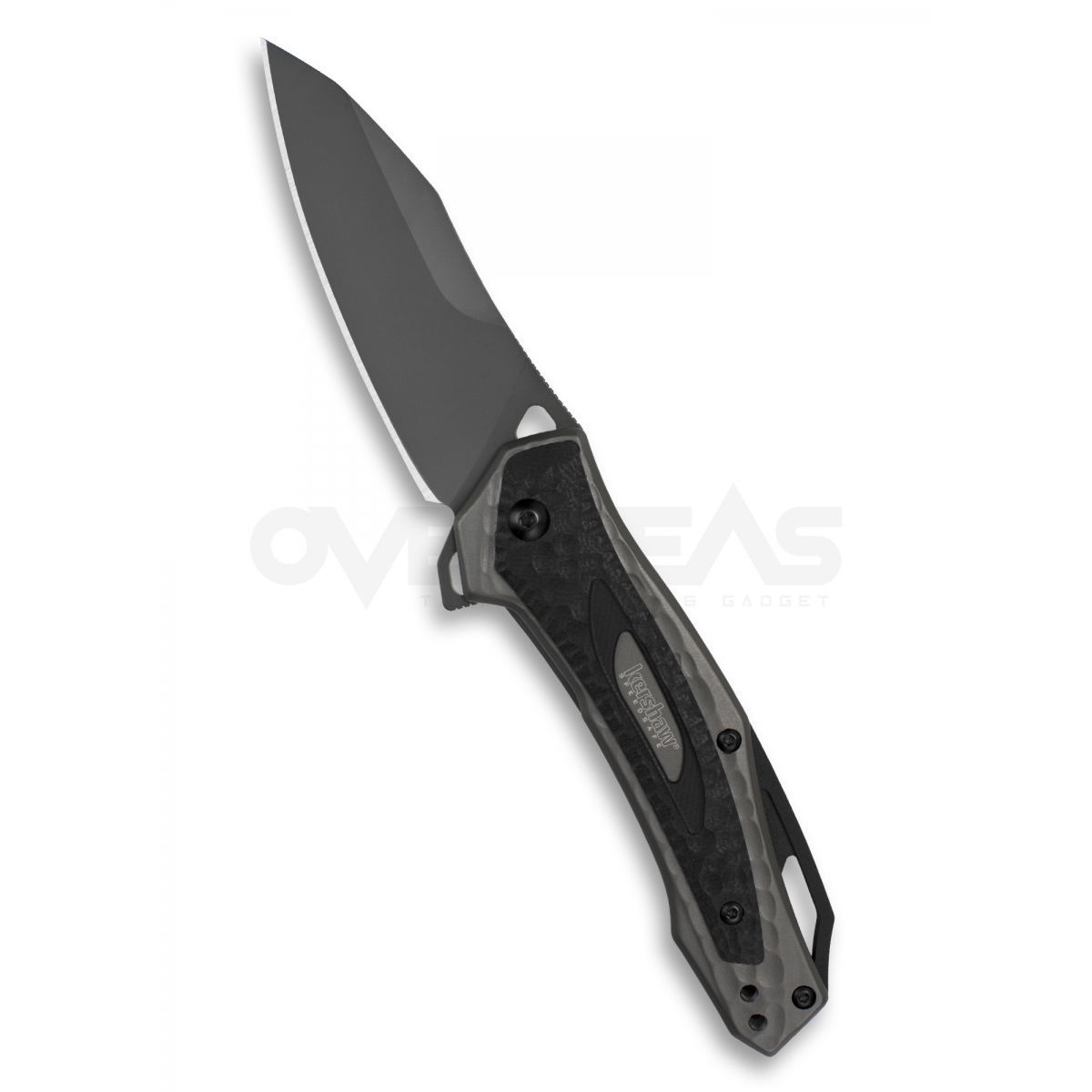 Kershaw Vedder Assisted Opening Knife Black G-10 Overlays (8Cr13Mov 3.25" Gray),2460
