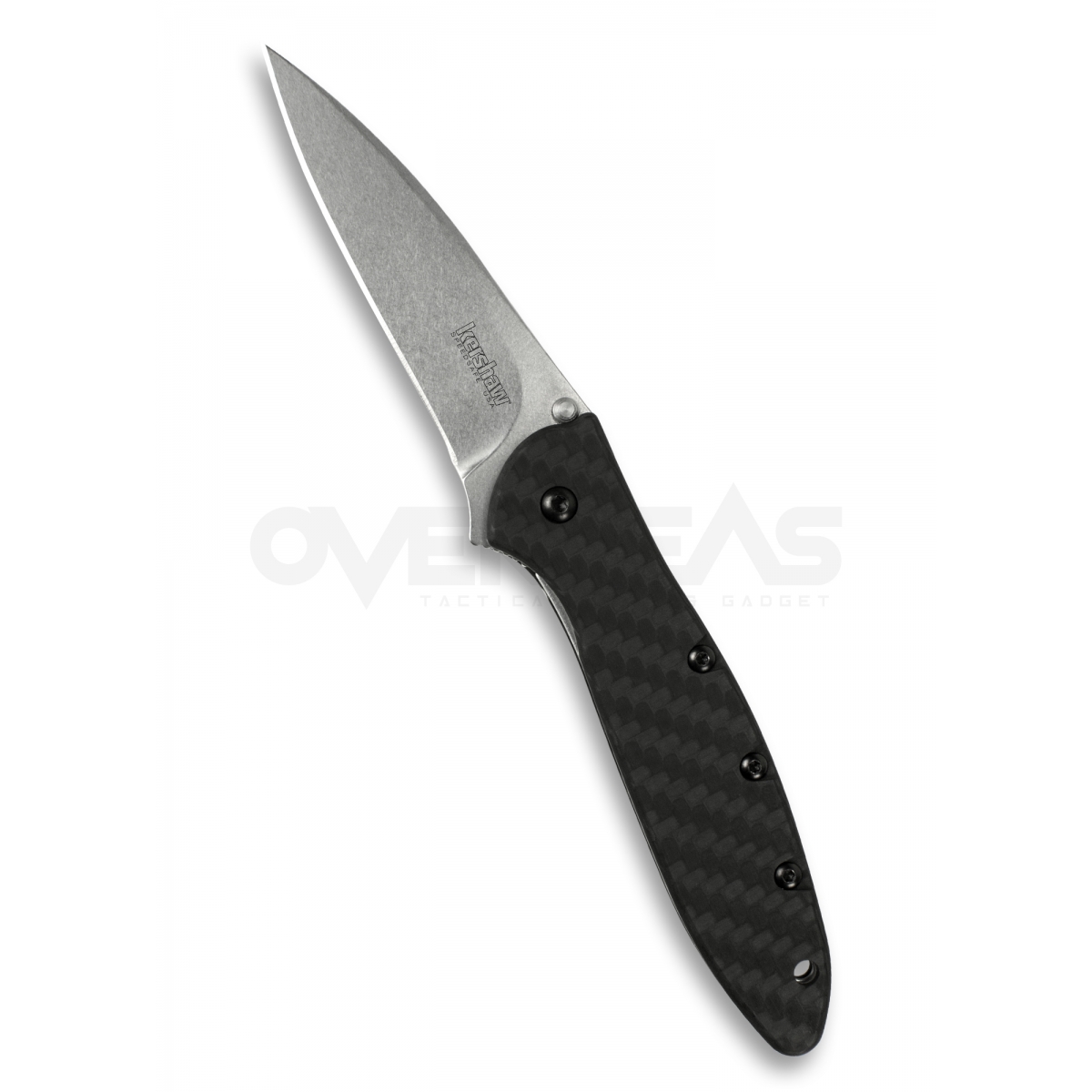 Kershaw Leek Assisted Opening Knife Carbon Fiber (CPM-154CM 3.0" Stonewash),1660CF