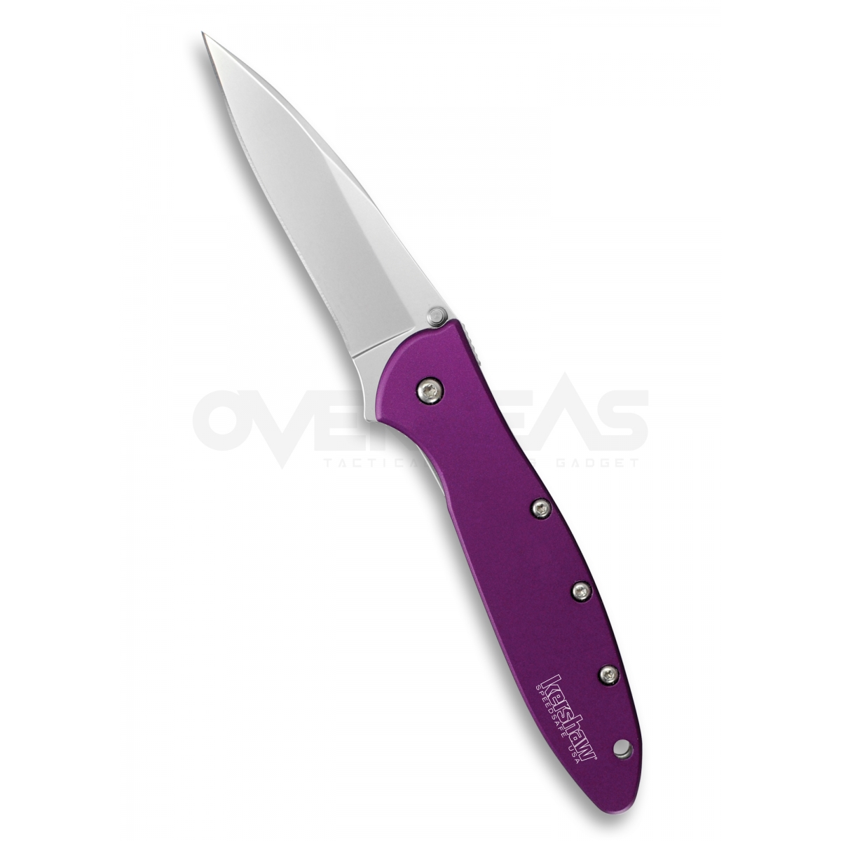 มีดพับ Kershaw Leek Assisted Opening Knife Purple (Sandvik 14C28N 3.0" Bead Blast),1660PUR