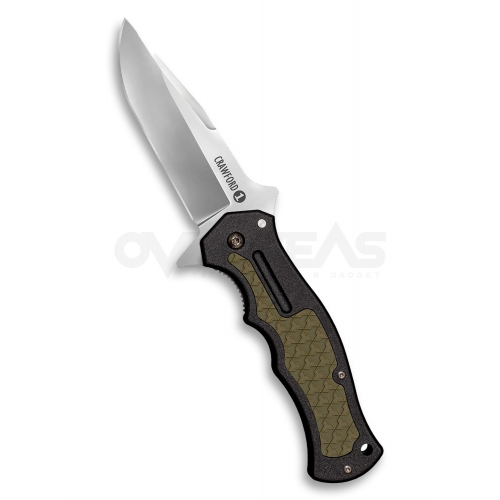 Cold Steel Crawford Model 1 Liner Lock Knife OD Green/Black Zy-Ex (4034 3.6" Satin),20MWC