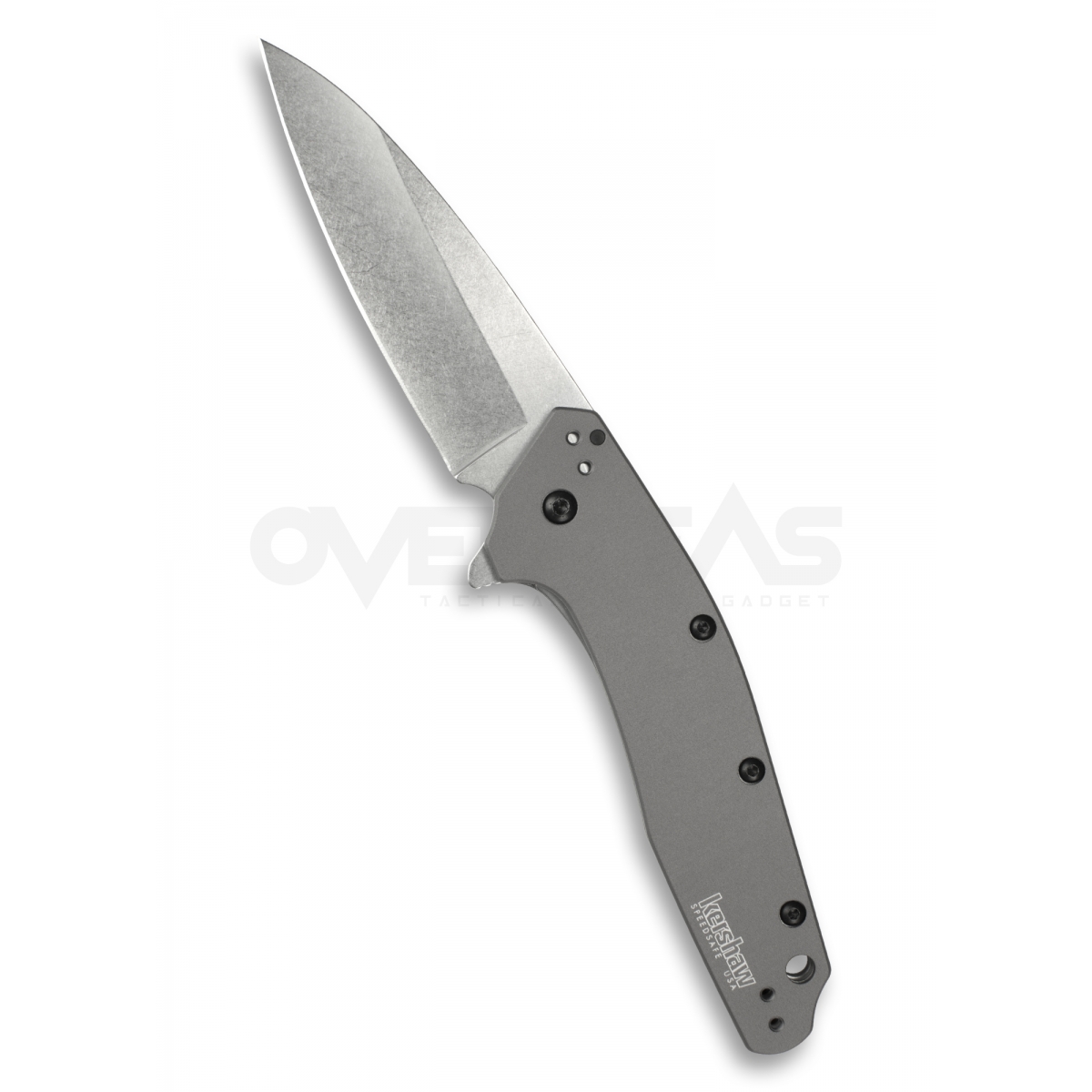 Kershaw Dividend Assisted Opening Knife Gray Aluminum (420HC 3" Stonewash),1812GRY