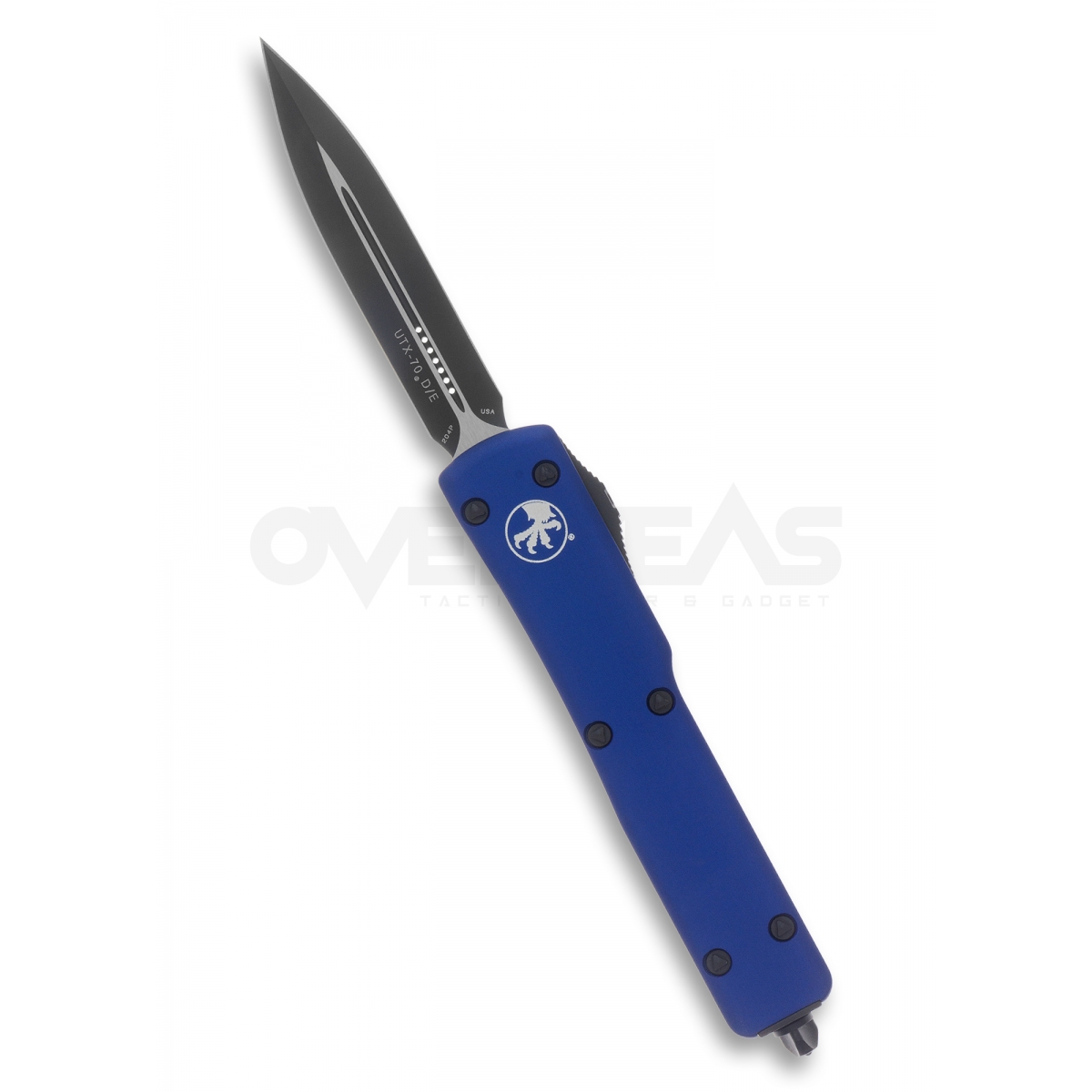 Microtech UTX-70 D/E OTF Automatic Knife CC Blue (CTS-204P 2.4" Black),147-1BL