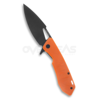 Real Steel "Pelican" by  Aslan Zhanabayev Orange G-10 SS Frame lock (D2 3.3" Black),7922