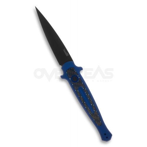 มีดออโต้ Kershaw Launch 8 Stiletto Automatic Knife Blue/CF (CPM-154 3.5" Black),7150BLUBLK *SPRINT-RUN*