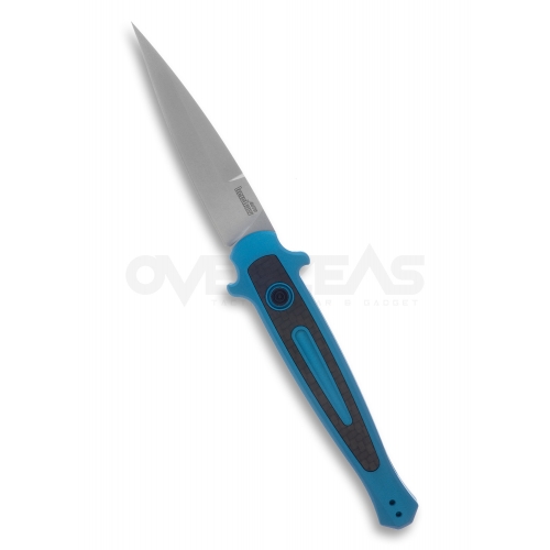 Kershaw Launch 8 Stiletto Automatic Knife Teal/CF (CPM-154 3.5" Stonewash),7150TEALSW *SPRINT-RUN*