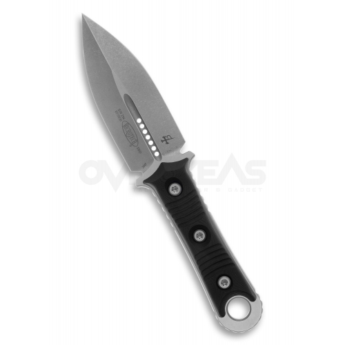 Microtech Borka SBD Dagger Fixed Blade Knife Black G-10 (CTS-204P 4.37" Stonewash),201-10