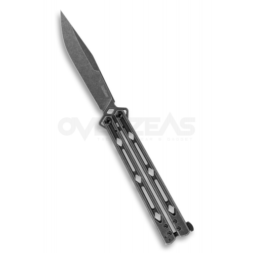 Kershaw Lucha Balisong Butterfly Knife Blackwash (14C28N 4.5" Blackwash),5150BW