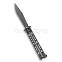 Kershaw Lucha Balisong Butterfly Knife Blackwash (14C28N 4.5" Blackwash),5150BW