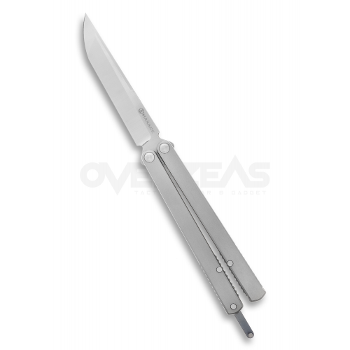 มีดบาลิซองพร้อมใบมีดสำหรับซ้อม Maxace Scorpius Balisong Titanium Spear Point (M390 4.0" Satin),MCSC01