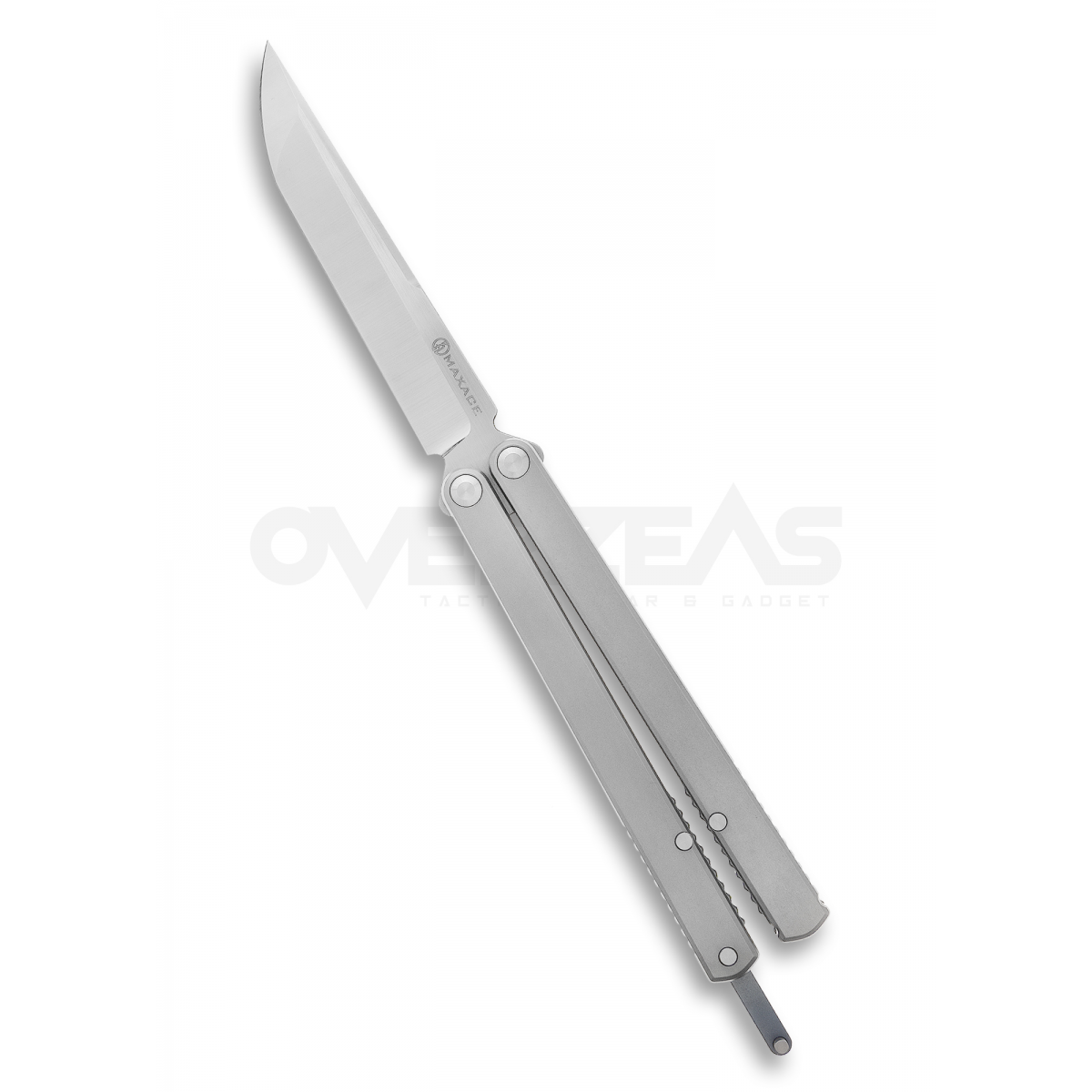 Maxace Scorpius Balisong Titanium Spear Point (M390 4.0" Satin),MCSC01