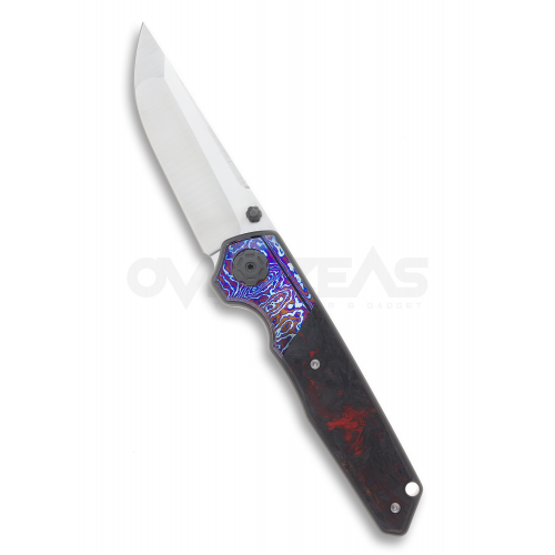 Maxace Panshi Mokuti Bolster Carbon Fiber Handle (M390 3.75" Satin),MCPS01