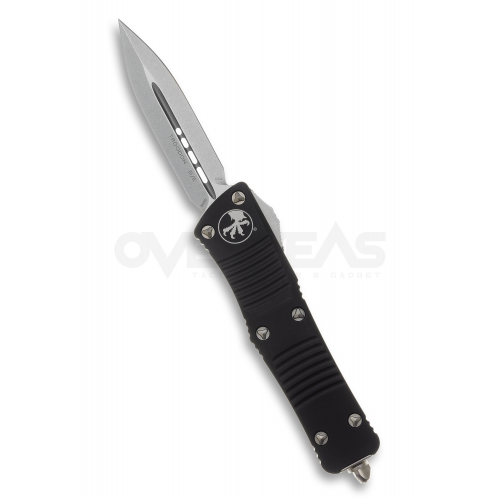 Microtech Troodon D/E OTF Automatic Knife Black (M390 3.0" Stonewash),138-10