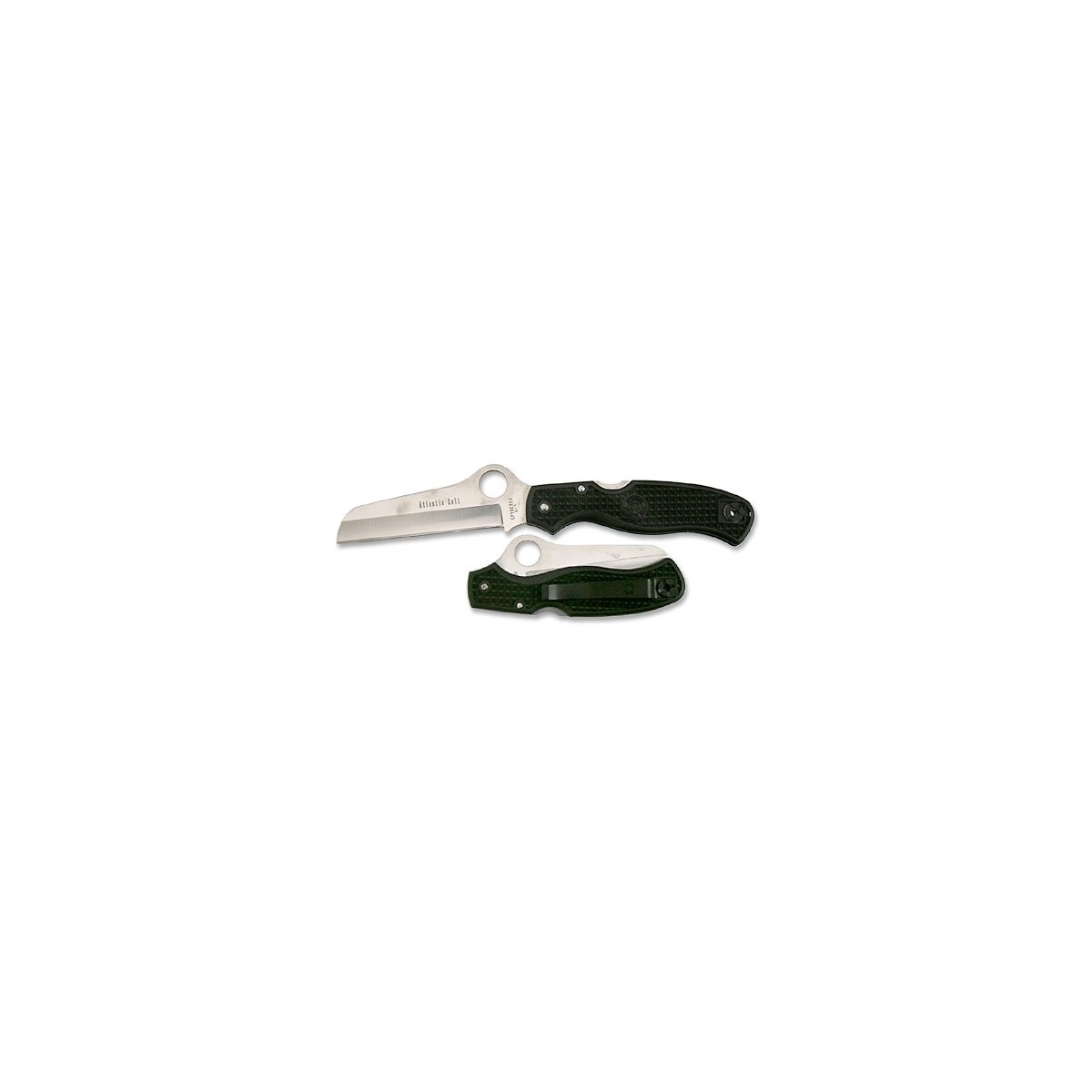 Spyderco Atlantic SALT H1 Stainless 3-3/4 Plain Rescue Blade Black