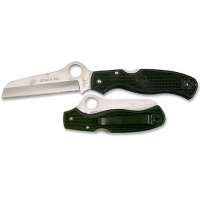 Spyderco Atlantic SALT H1 Stainless 3-3/4 Plain Rescue Blade Black