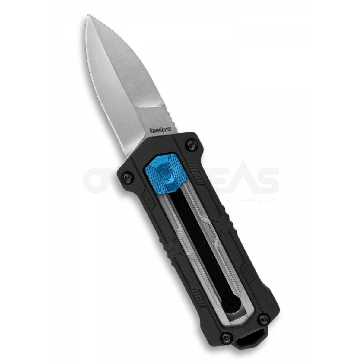 มีดพับกลไกแบบพิเศษ Kershaw Jens Anso Kapsule Manual Sliding Button Lock OTF Knife (8Cr13Mov 1.9" Satin),1190