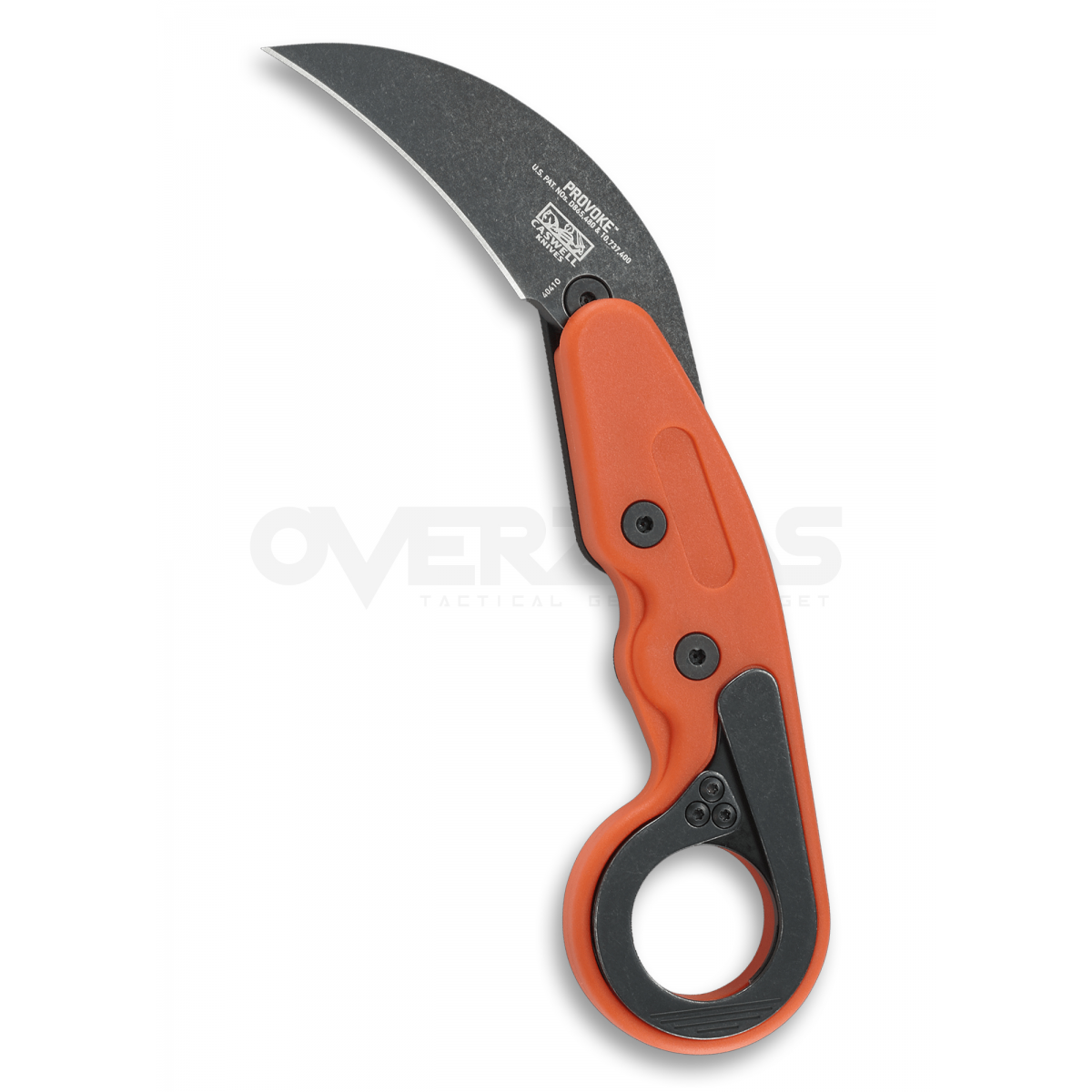 มีดพับคาร้มบิท CRKT Provoke Orange Kinematic Morphing Karambit Folding Knife (1.4116 2.4" Black),4041O