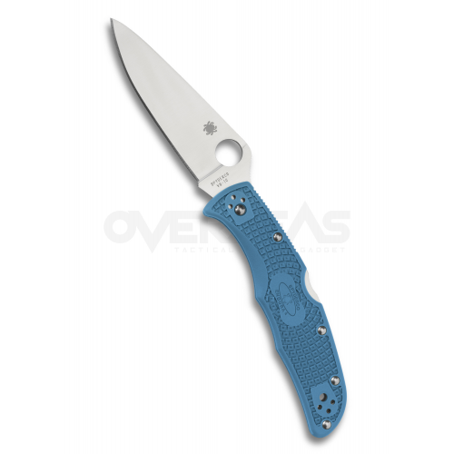 Spyderco Endura 4 Knife Flat Ground Blue FRN (VG-10 3.75" Satin Plain),C10FPBL