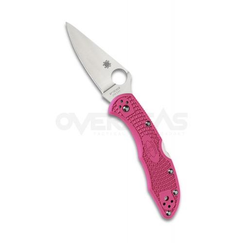 Spyderco Delica 4 Lightweight Lockback Knife Pink FRN (S30V 2.88" Satin S30V),C11FPNS30V