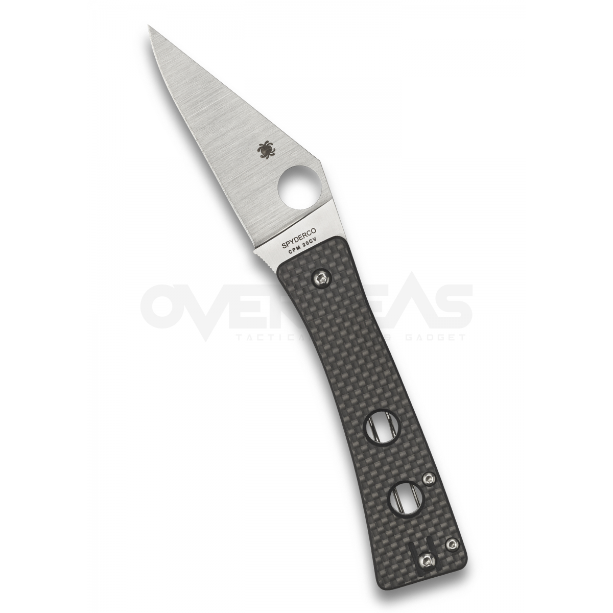 Spyderco Watu Compression lock Knife Carbon Fiber (CPM-20CV 3.25"Satin),C251CFP