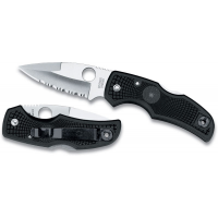 มีด Spyderco Native with 3-1/16" S30V Steel Satin Combo Edge Blade, Black Handle