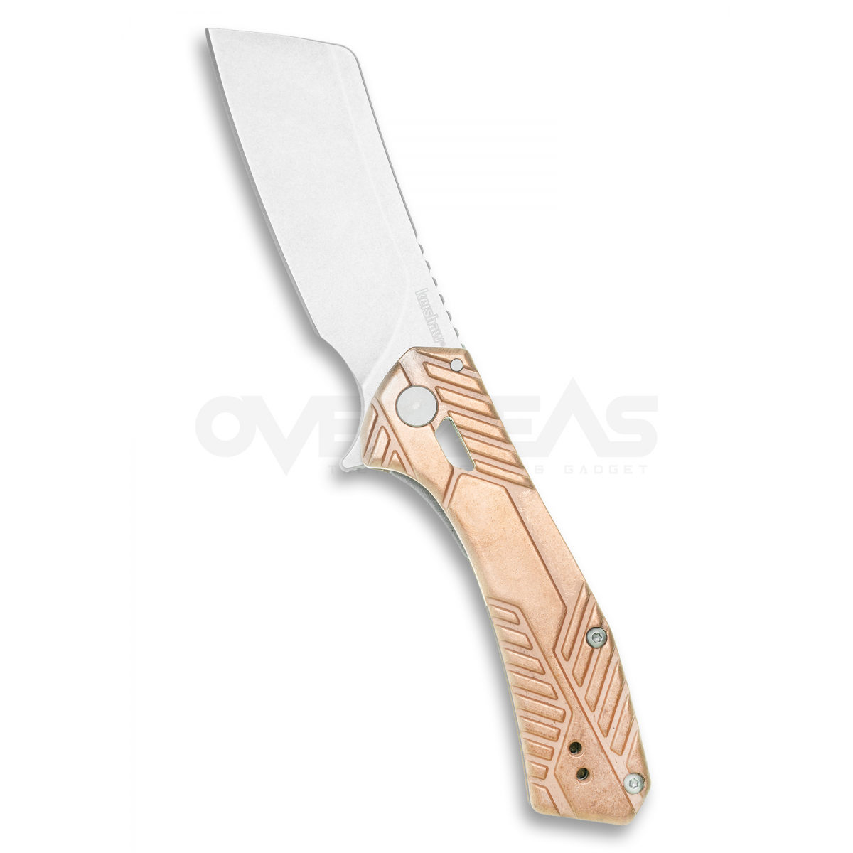 มีดพับ Kershaw Static Cleaver Frame Lock Knife Copper Handle (D2 2.8" Satin),3445CU *LIMITED*