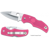 มีด Spyderco Native with 3-1/16" S30V Steel Satin Plain Edge Blade, Pink Handle