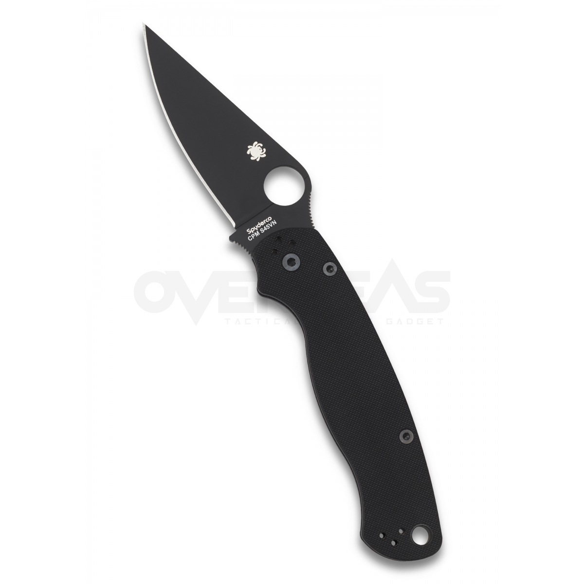 Spyderco Paramilitary 2 Compression Lock Knife G-10 (S45VN 3.4" Black S30V),C81GPBK2