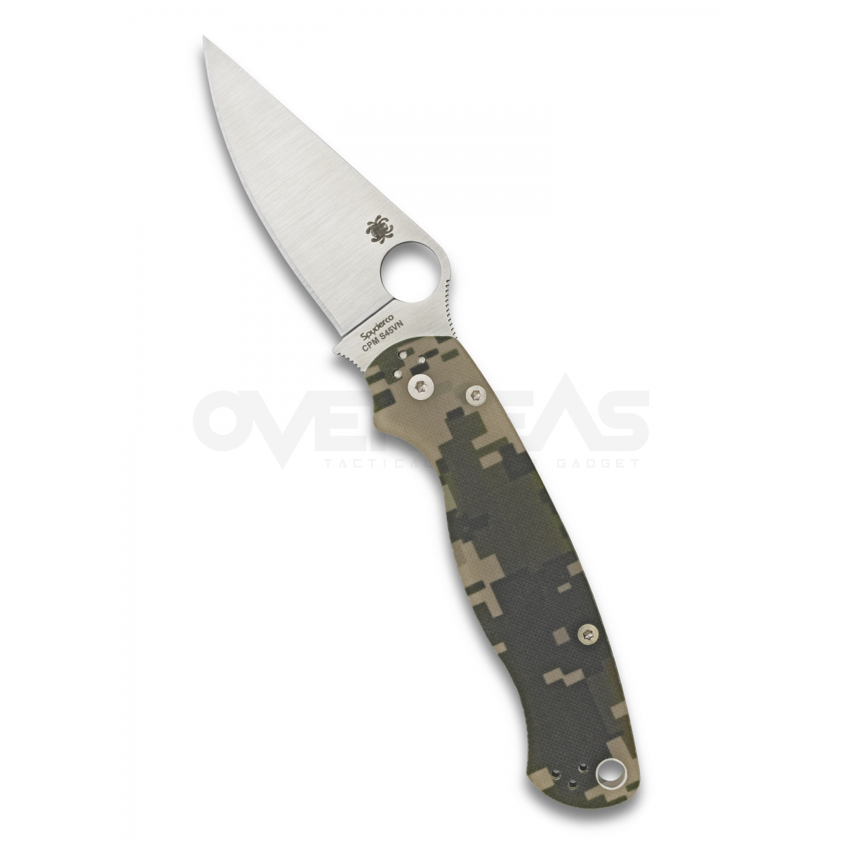 Spyderco Paramilitary 2 Compression Lock Knife CAMO G-10 (S45VN 3.4" Satin),C81GPCMO