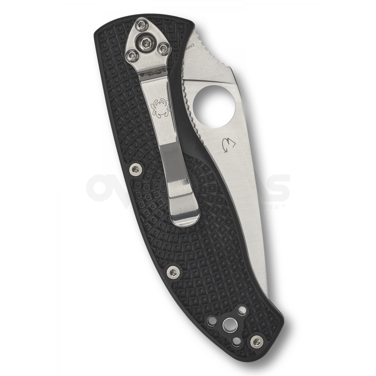 Spyderco Tenacious Lightweight Folding Knife FRN (8Cr13Mov 3.375" Combo Edge Black),C122PSBK