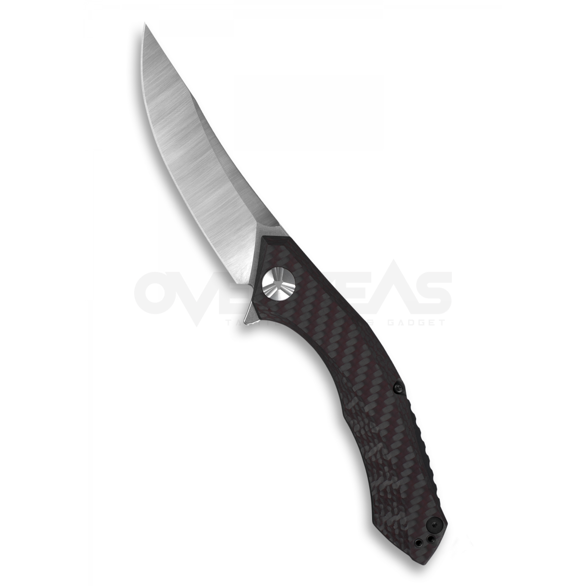 Zero Tolerance Sinkevich 0462 Flipper Knife Red Carbon Fiber (CPM-20CV 3.7" Satin),ZT0462