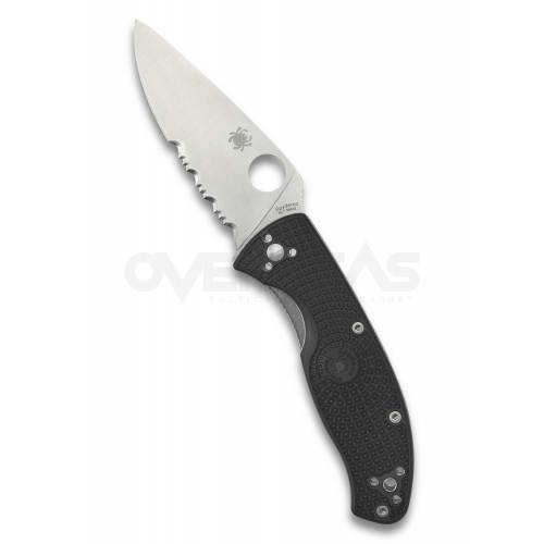 Spyderco Tenacious Lightweight Folding Knife FRN (8Cr13Mov 3.375" Combo Edge Black),C122PSBK