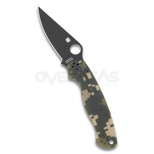 มีดพับ Spyderco Paramilitary 2 Compression Lock Knife CAMO G-10 (S45VN 3.4" Black DLC),C81GPCMOBK2