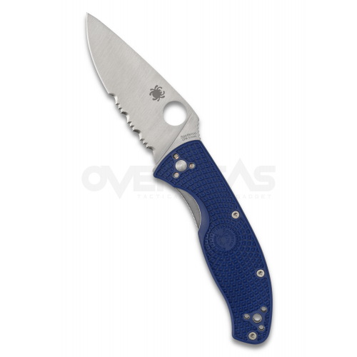 มีดพับ Spyderco Tenacious Lightweight Blue FRN (S35VN 3.375" Satin Combo Edge),C122PSBL