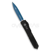 Microtech Ultratech Jedi Knight D/E Automatic Knife Black (M390 3.4" Blue),122-1JK *SIGNATURE SERIES*