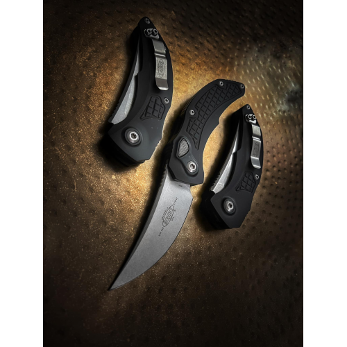 Microtech/Bastinelli Brachial AUTO Folding Knife Black (3.25" SW),268A-10