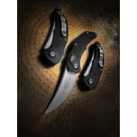 Microtech/Bastinelli Brachial AUTO Folding Knife Black (3.25" SW),268A-10
